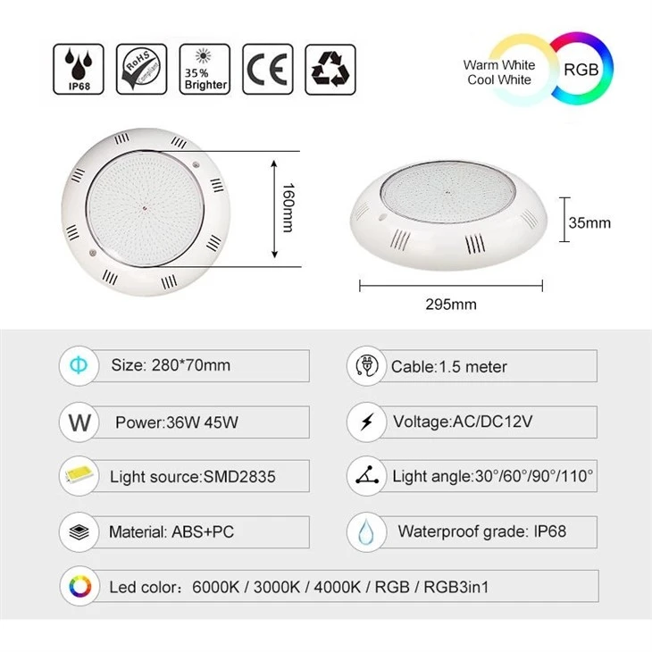 High Lumens Waterproof IP68 LED Pool Light price